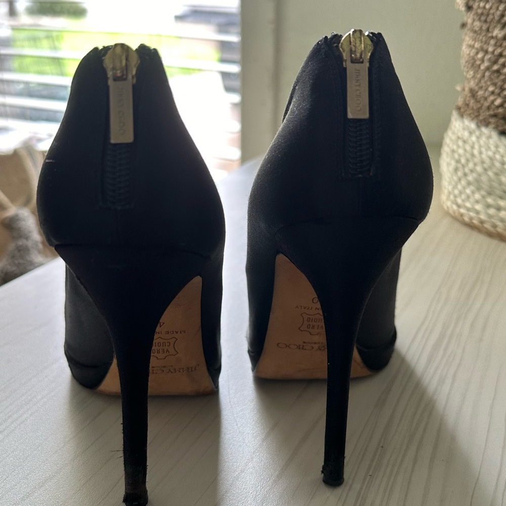 Jimmy Choo Suede Open-Toed Bootie - image 4